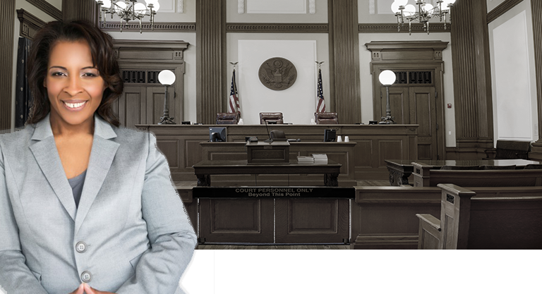 Georgette Miller in the courtroom